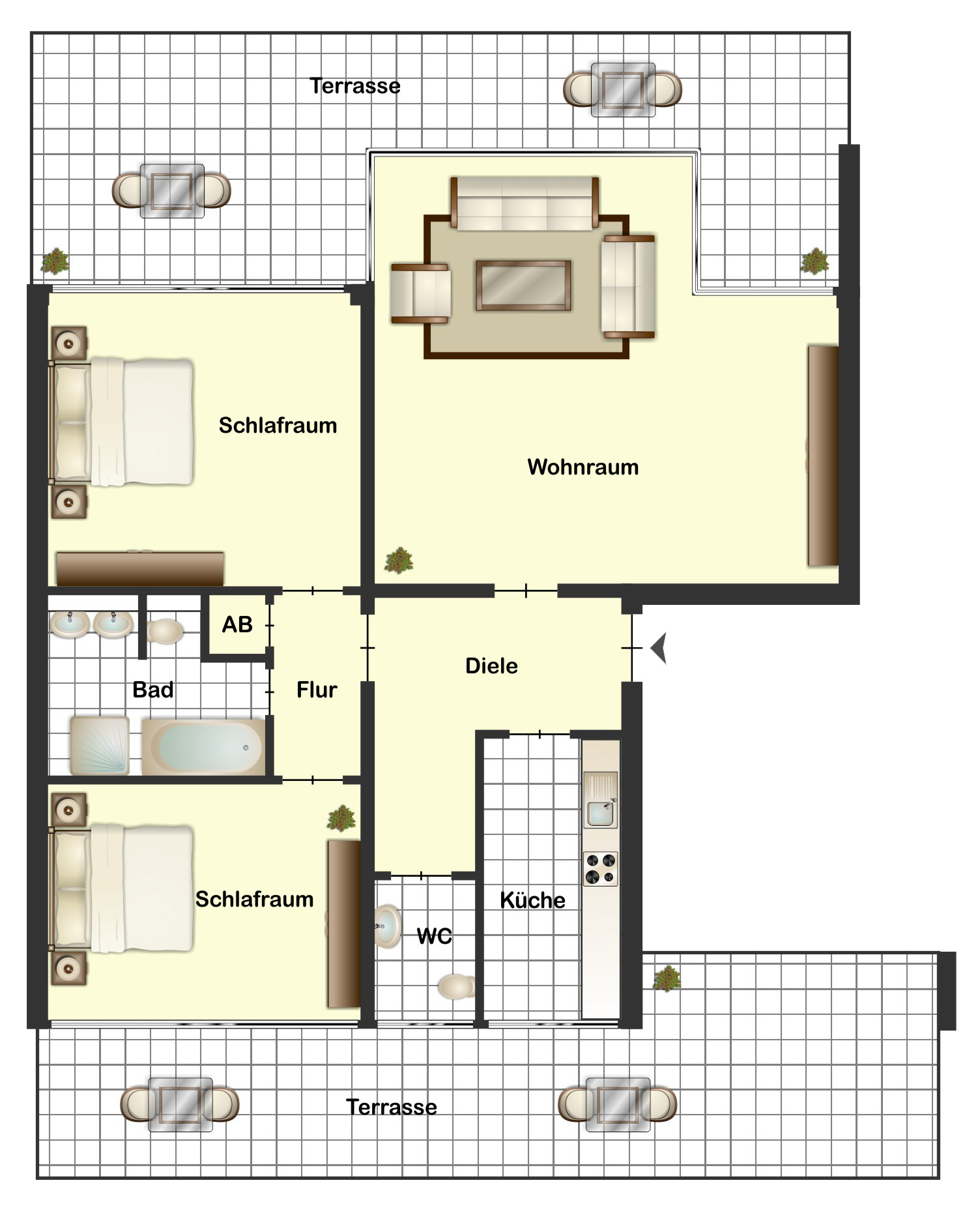 Dachterrassen-Traumwohnung mit Aufzug – Düsseldorf – Vorschaubild 10