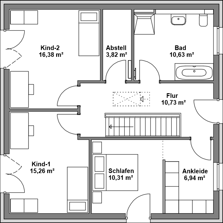 Schlüsselfertiges Einfamilienhaus (Neubau) in familienfreundlicher Lage im Nord-Osten von Ingolstadt – Ingolstadt – Vorschaubild 9