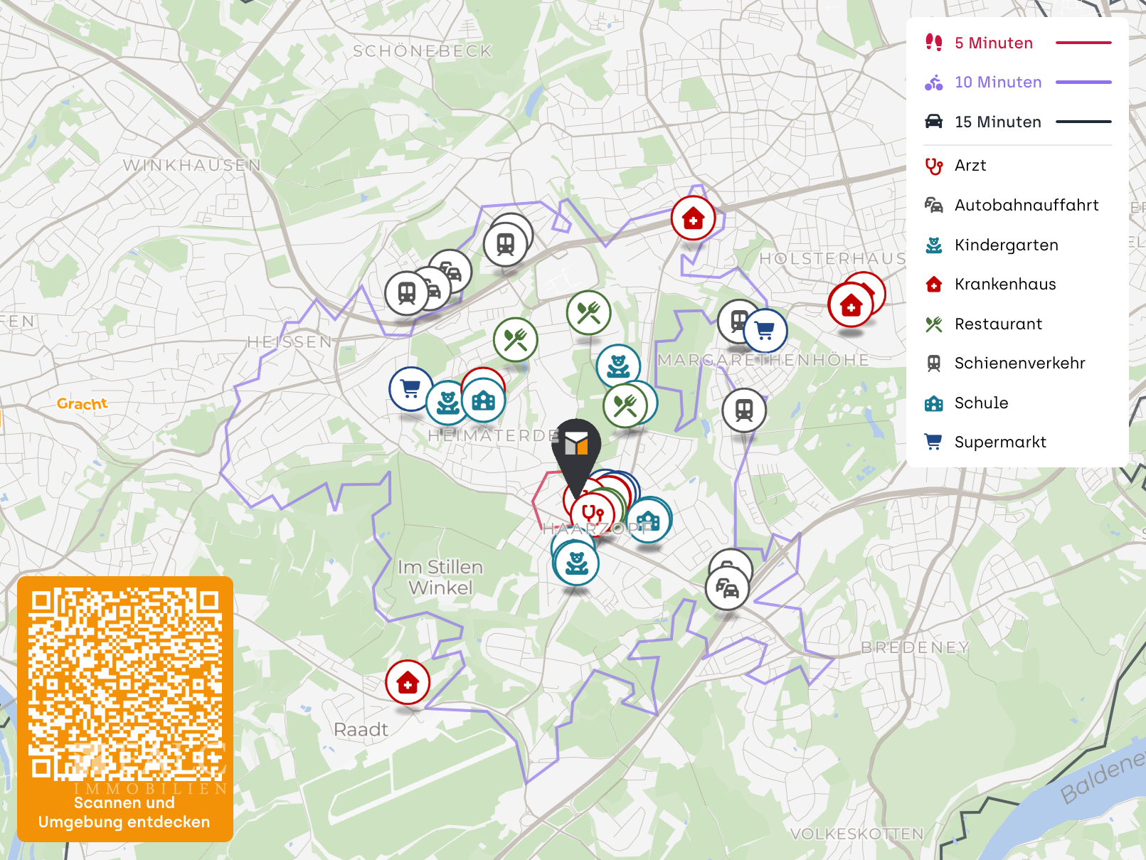 5-Raum-Dachgeschoss-Maisonette mit zwei Balkonen und besonderem Wohncharakter in Essen-Haarzopf – Essen – Vorschaubild 15