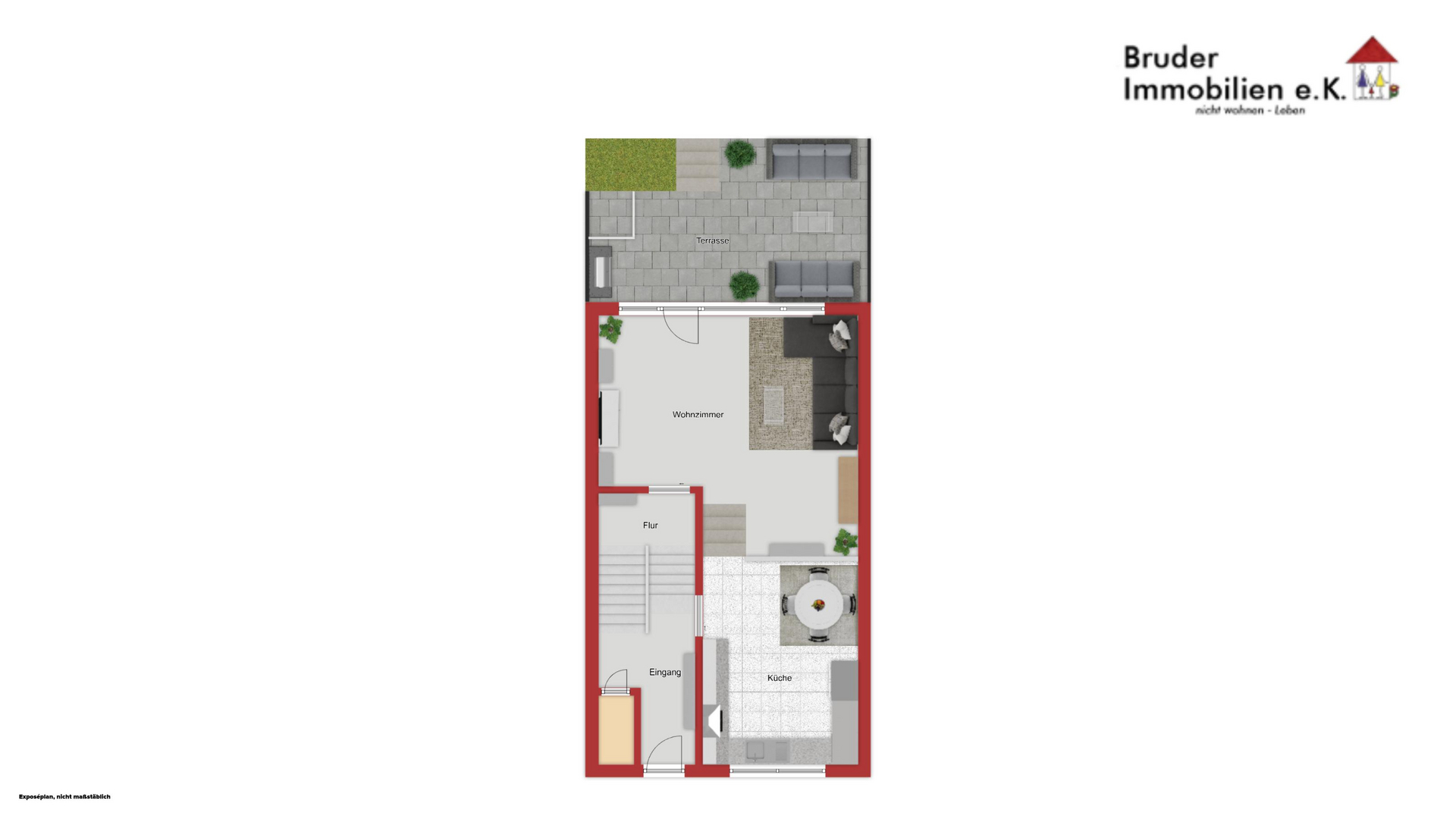 Gaiberg: RMH mit Fernblick, 2 moderne Bäder, Wohn-Ess 46m², EBK, Garage, FREI, keine K-Prov. – Gaiberg – Vorschaubild 10