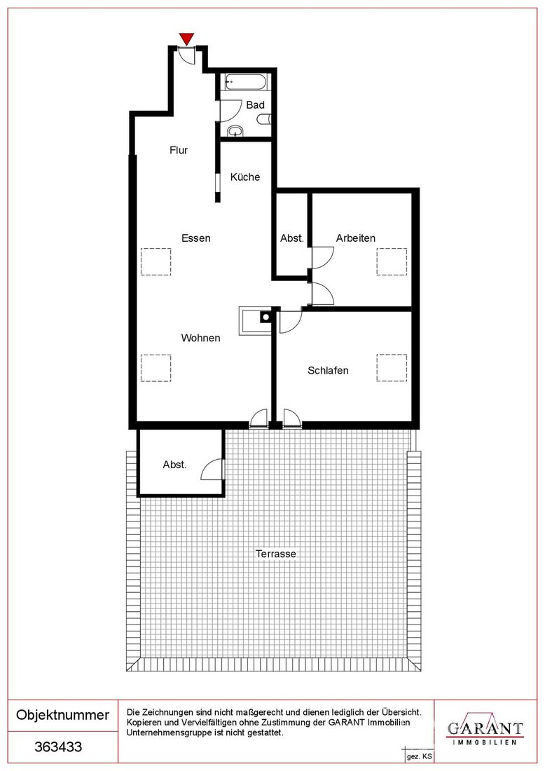 Extragroße 3,5 Zimmer-Wohnung mit riesiger Dachterrasse - ca. 142 qm Wohnfläche & EBK & Stellplatz – Reutlingen – Vorschaubild 7