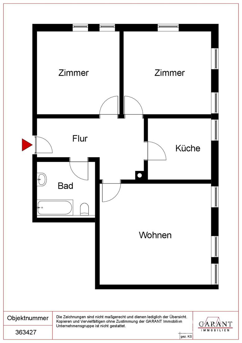 3 Zimmer-Wohnung in 1993 saniertem Mehrfamilienhaus - Kapitalanleger aufgepasst – Reutlingen – Vorschaubild 2