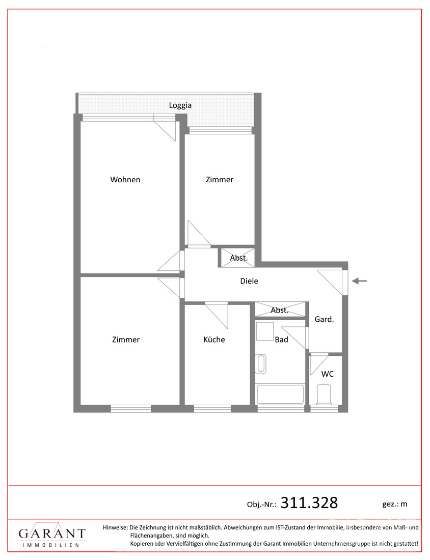 Gepflegte und ruhige 3 Zimmer-Wohnung in Augsburg - zur Eigennutzung oder als Kapitalanlage! – Augsburg – Vorschaubild 8