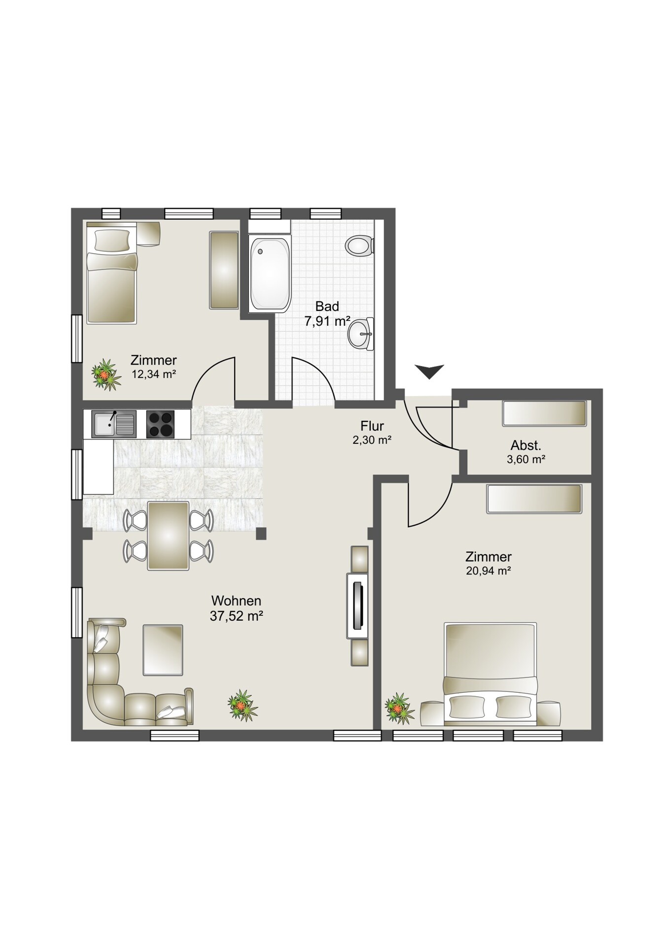 Helle 3,5-Zimmer Wohnung im 1. OG mit Stellplatz – modernes Wohnen trifft auf einzigartiges Fachwerk – 74670 Forchtenberg / Sindringen – Vorschaubild 14