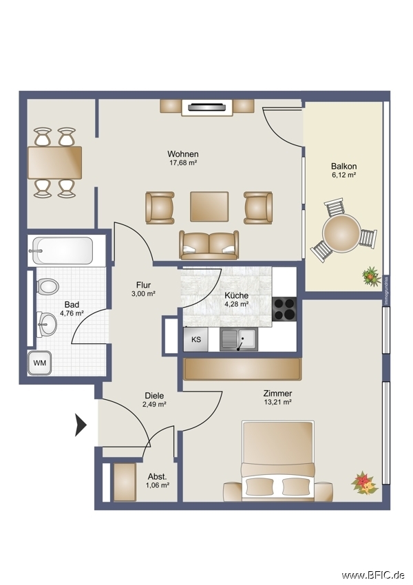 für 2 Jahre ab Oktober: zentrale 2 Zimmer, Balkon im 6. OG, möbliert möglich – 10117 Berlin – Vorschaubild 27