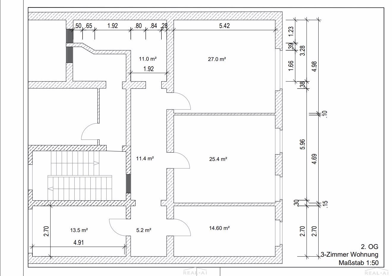 Stilvolle 3-Zimmer-Altbauwohnung in zentraler Lage von Pempelfort mit EBK – 40477 Düsseldorf – Vorschaubild 13