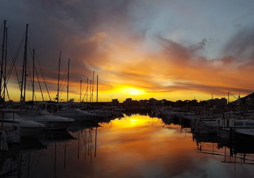 Jachthafen am Abend