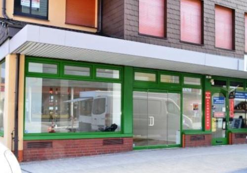 Blick aus der Fußgängerzone