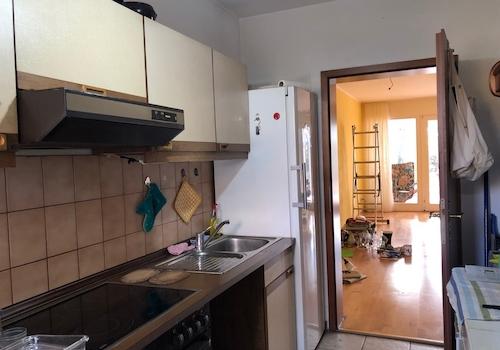 Ansicht von der Küche ins Wohn,- Esszimmer