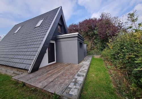 Ost-Terrasse +Sauna-Anbau