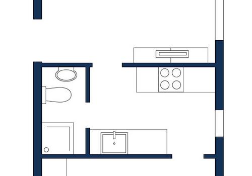 Schematischer Grundriss EG Mitte (Wohnung 3)