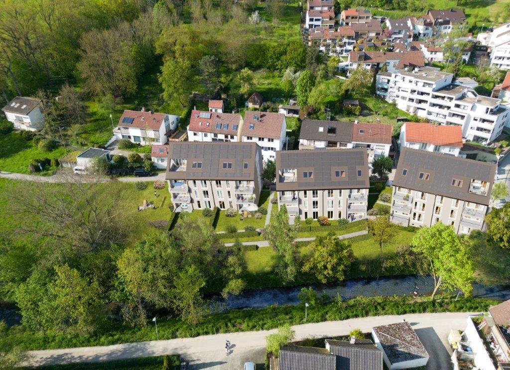 Luftbild mit angrenzendem Landschaftsschutzgebiet
