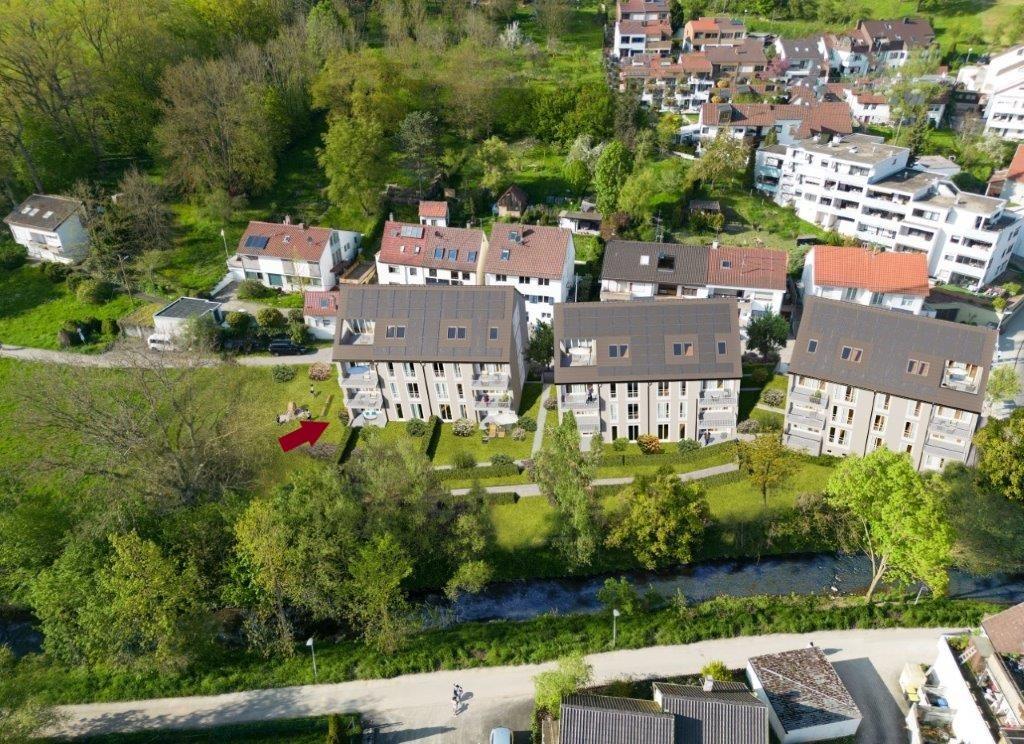 Luftbild mit angrenzendem Landschaftsschutzgebiet