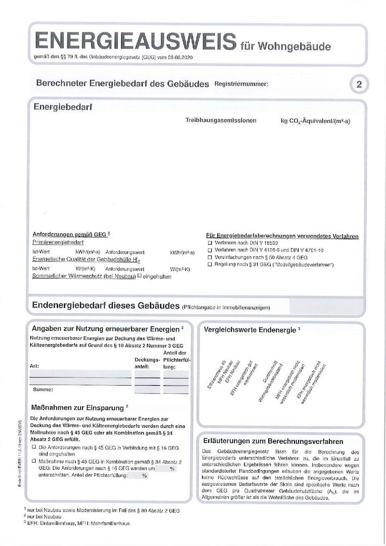 Energieausweis Seite 2