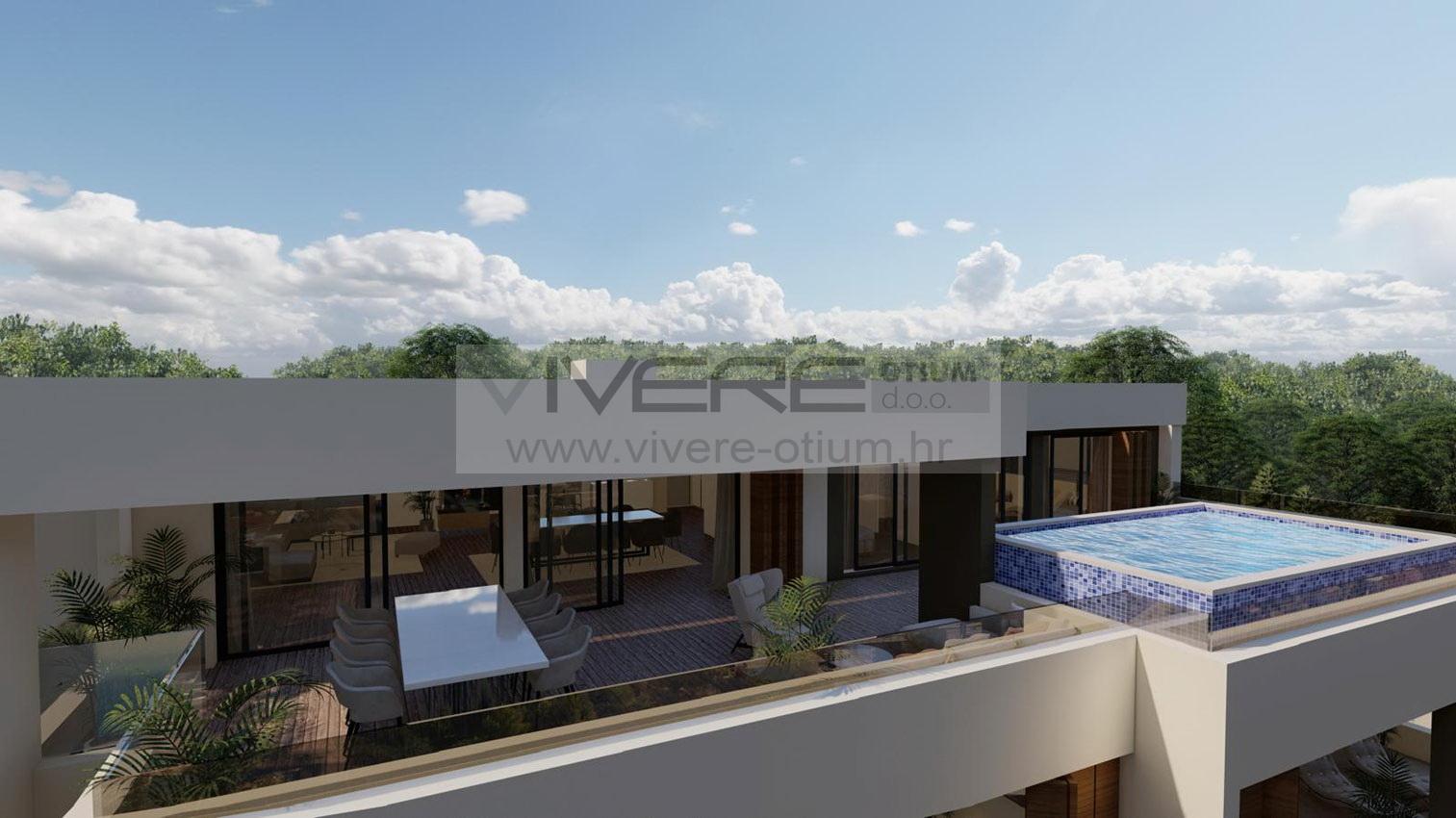 Penthouse in der Abenddämmerung