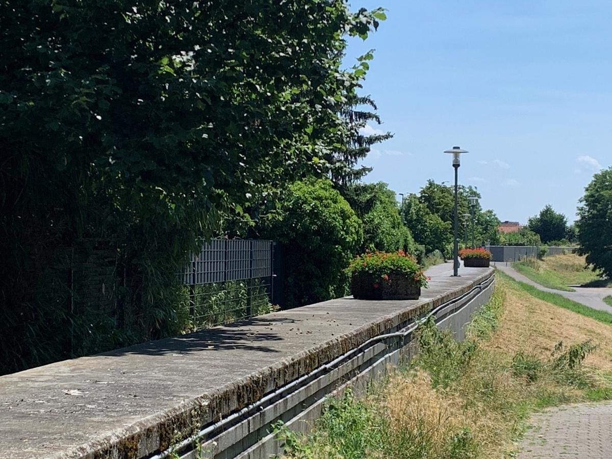 Weg zum Spielplatz und Fahrradweg 