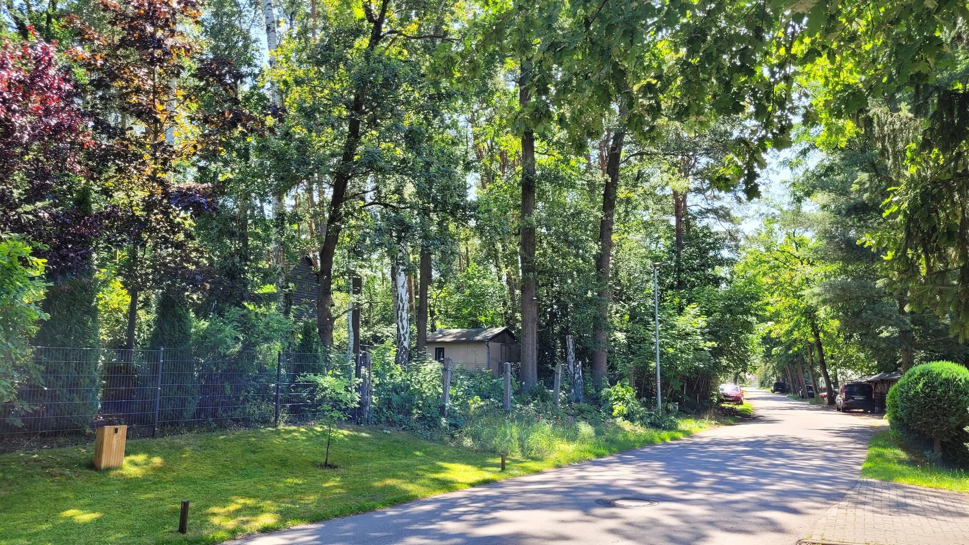 Anliegerstraße und weitläufige Nachbarschaftsstruktur 