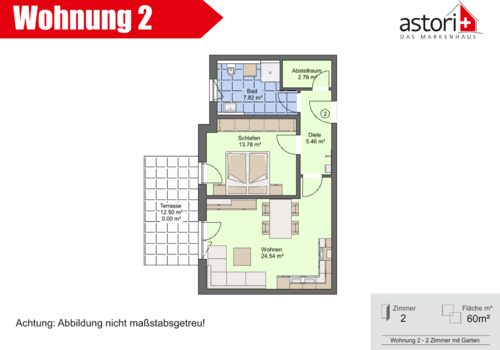 Grundriss der Wohnung
