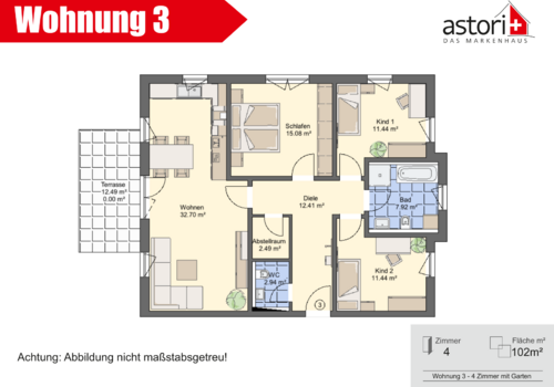 Grundriss der Wohnung