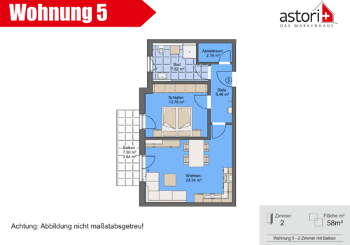 Grundriss der Wohnung