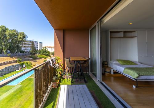 Ausblick von der varanda in den Garten