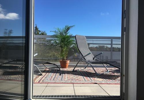 Blick auf Dachterrasse Ost