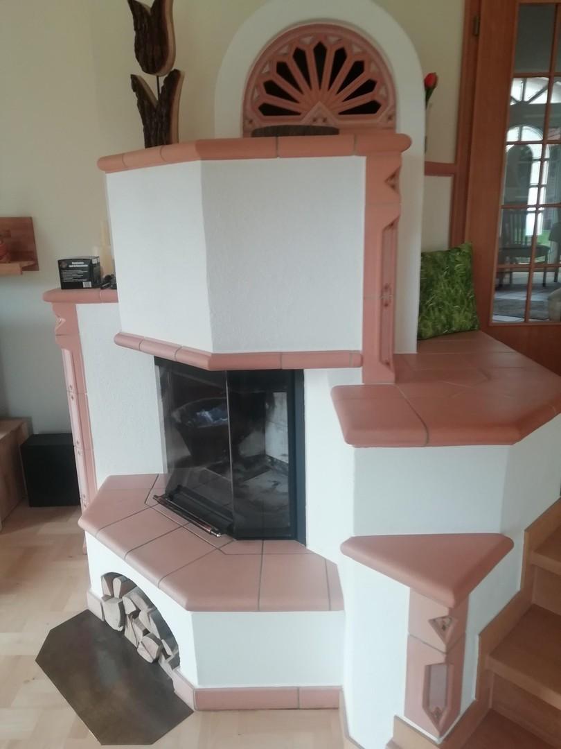 Kachelkamin mit Warmluft