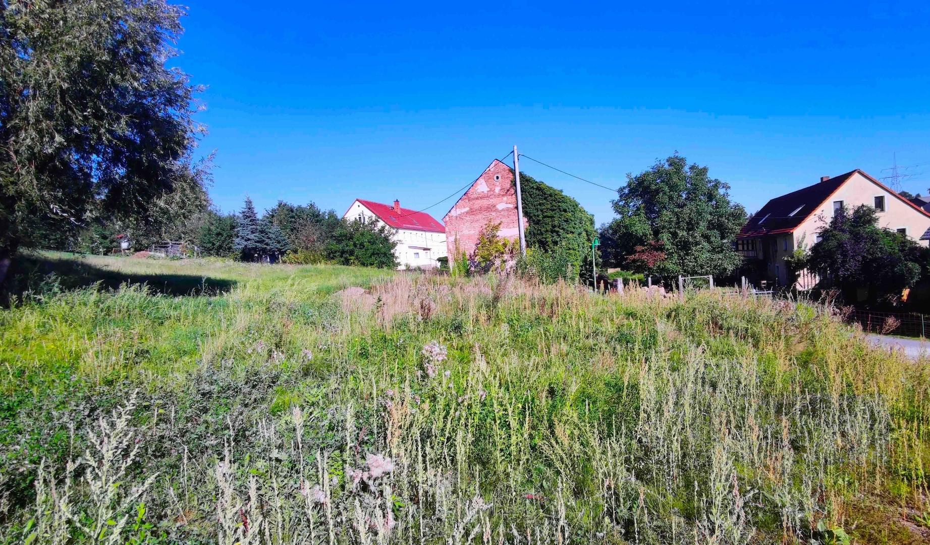 Blick aufs Grundtsück