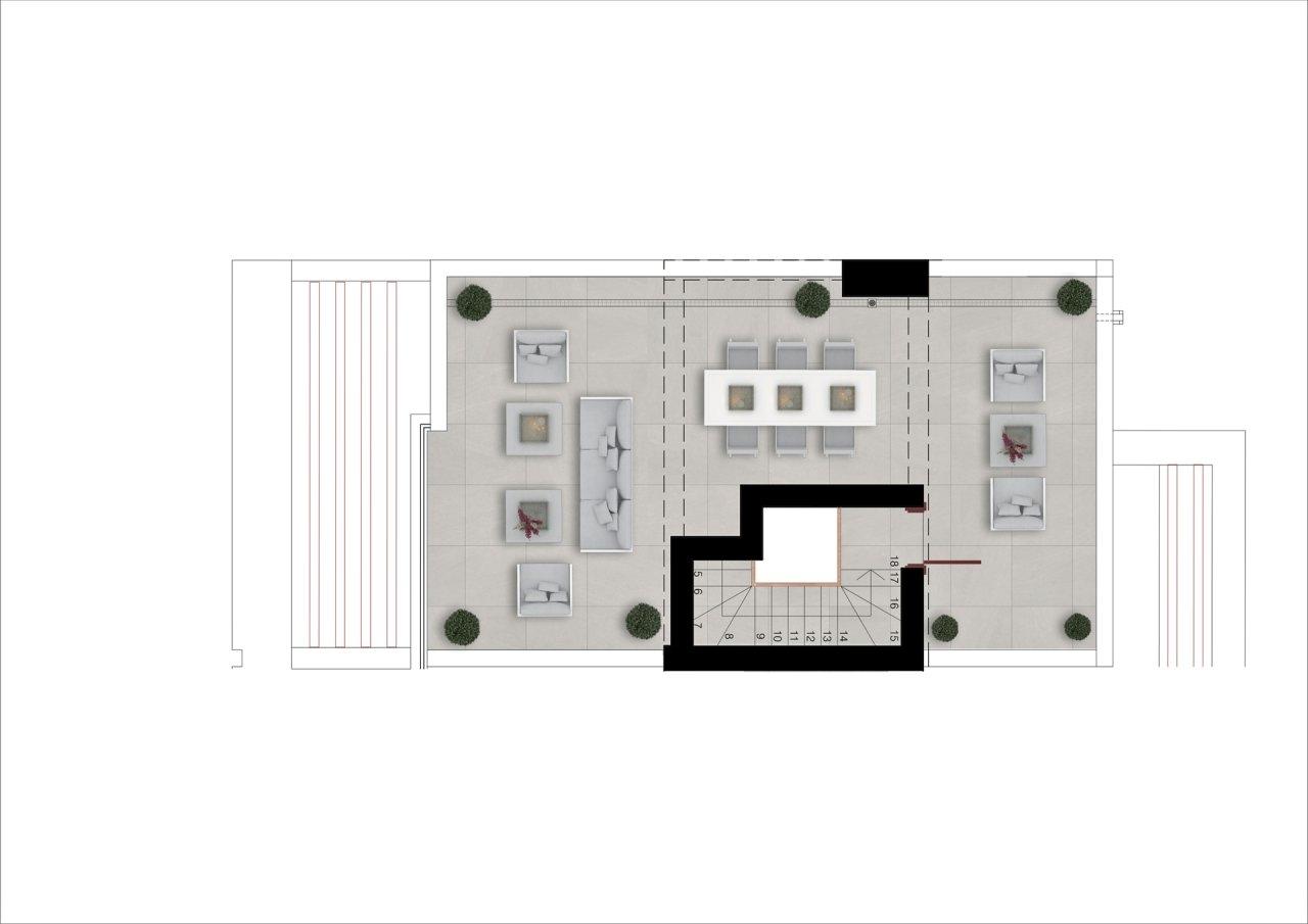 Grundriss Haus Dachterrasse UA1
