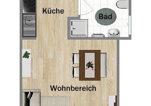 Grundriss (nicht maßstabsgetreu) 