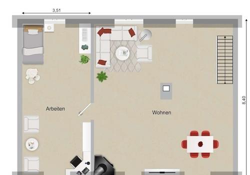 Grundriss DG - Wohnbereich 2