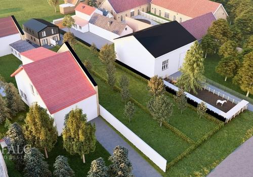 Rendering Grundstück mit Modulhaus