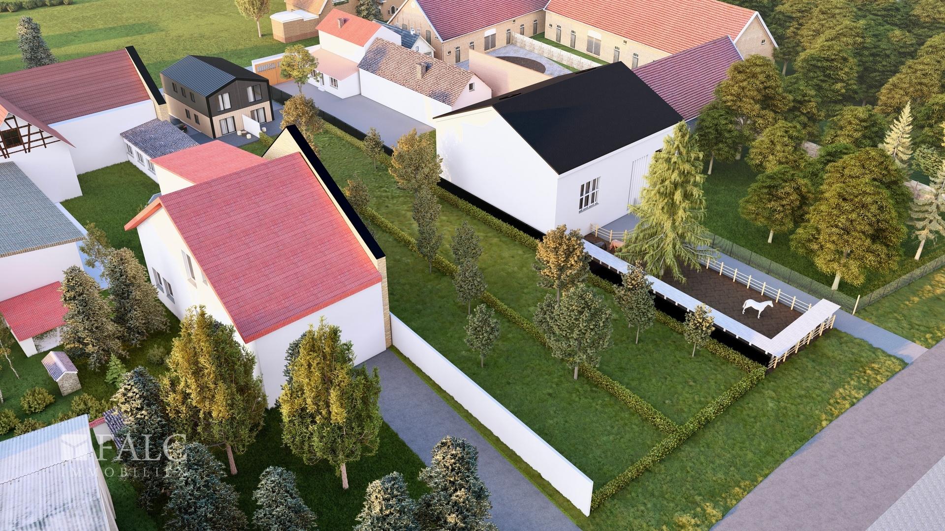 Rendering Grundstück mit Modulhaus