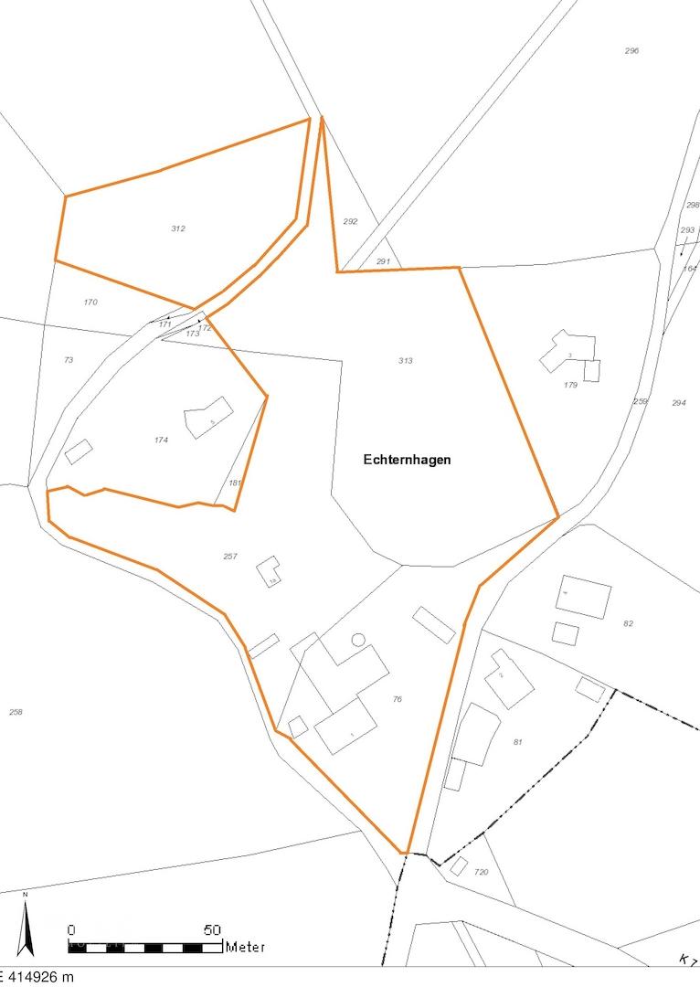 Flurkarte incl. der Nachbargr.