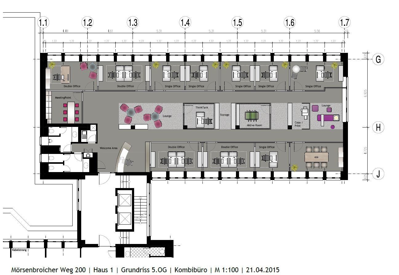 Beispielaufteilung 5. OG Haus 1