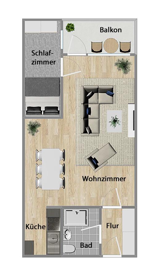 Grundriss (nicht maßstabsgetreu)