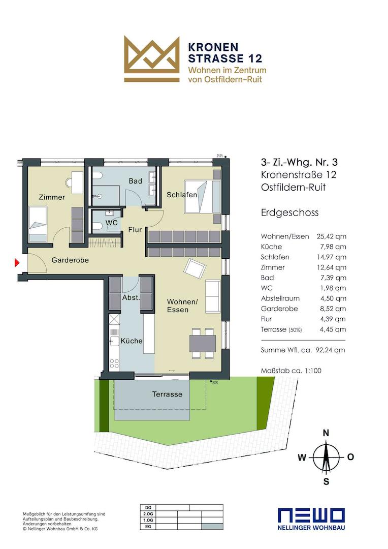 Grundriss Wohnung Nr. 3