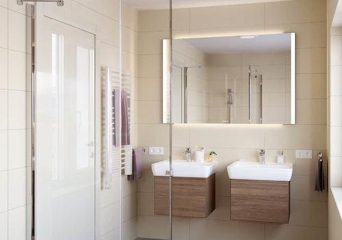 Tageslichtbad mit zwei Waschtischen