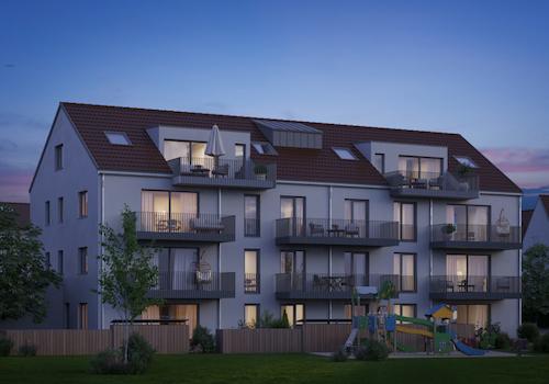 Gartenansicht Dämmerung