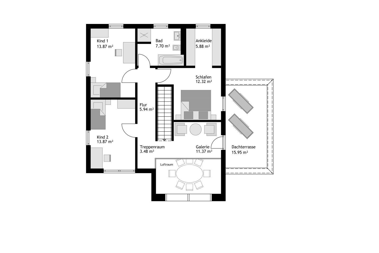 Grundriss Obergeschoss