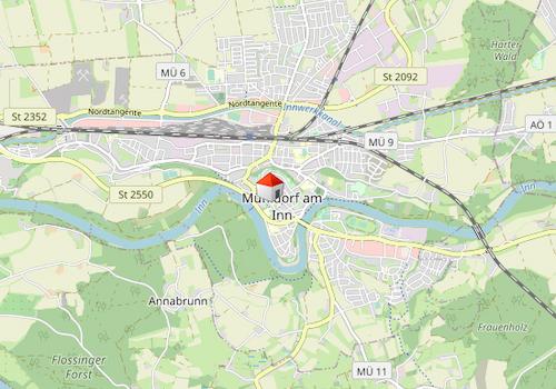 Lageplan Mühldorf am Inn