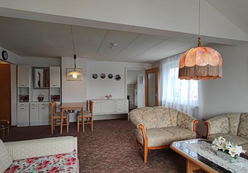 Der Anblick auf das gesamte Wohnzimmer