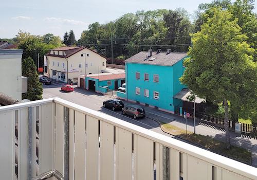 Die Aussicht vom Balkon aus