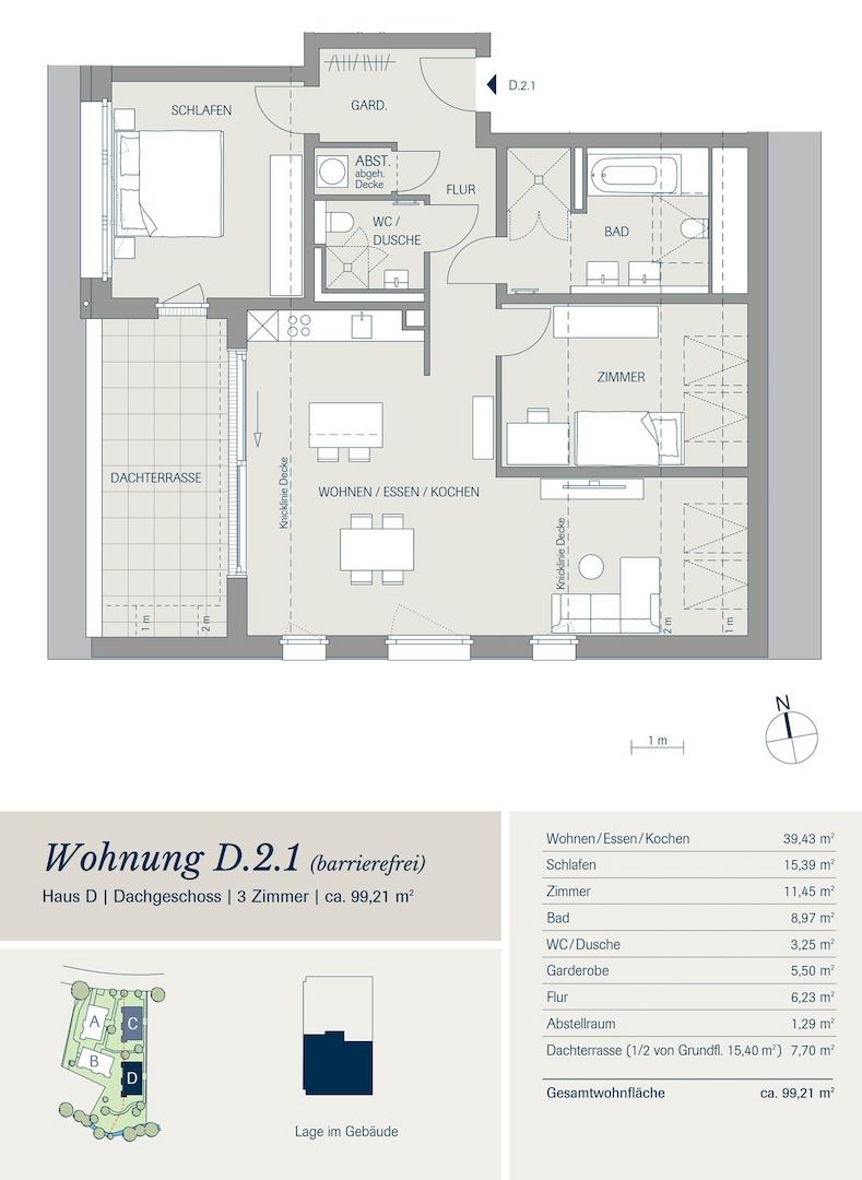 Grundriss Wohnung Haus D 2.1