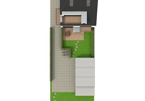 Vogelperspektive gesamtes Grundstück