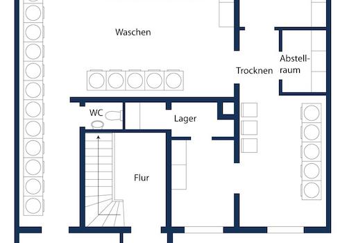 Schematischer Grundriss Laden