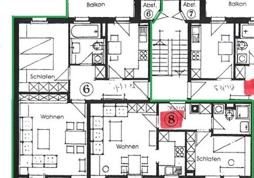 Grundriss WE 7+8