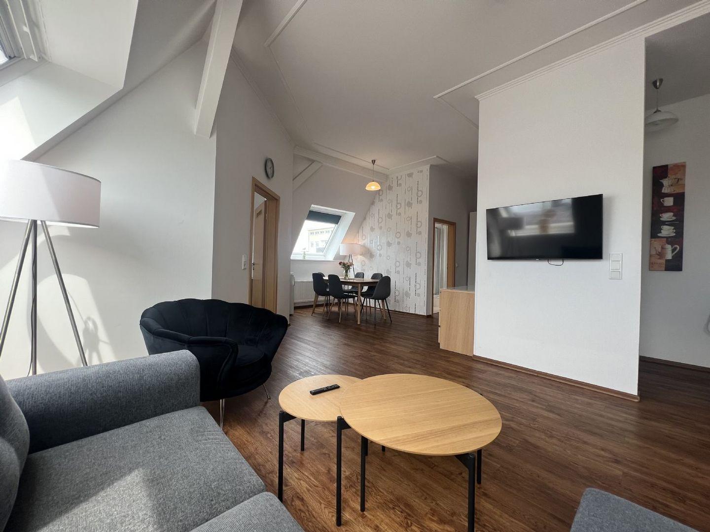 Wohnzimmer im Dachgeschoss