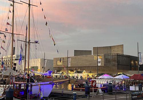 Blick auf die Schiffe