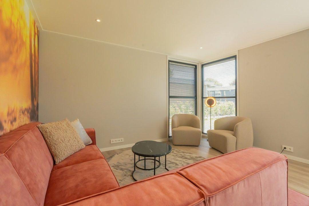Luxus Wohnzimmer Chalet Schouwen Duin Mit Künstlerischem Wandgemälde002